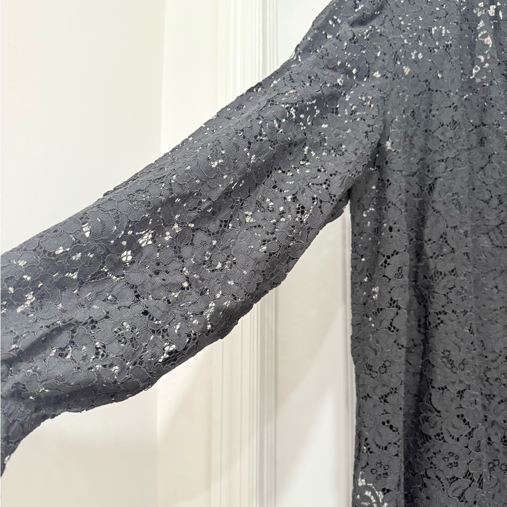 J. Crew Charcoal Lace Long Sleeve Dress - Picture 8 of 12
